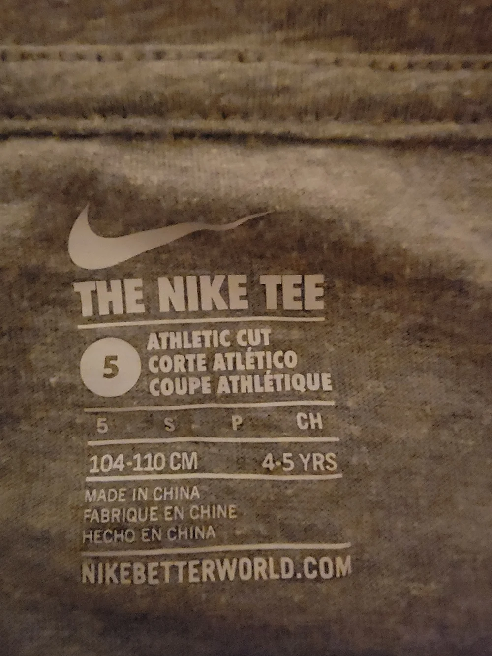 Nike Girls Gray Long Sleeve 'Faster Every Day' Top with Pink Accents